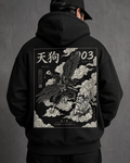 Tengu Graphic Hoodie — Japanese Mythology Raven Design